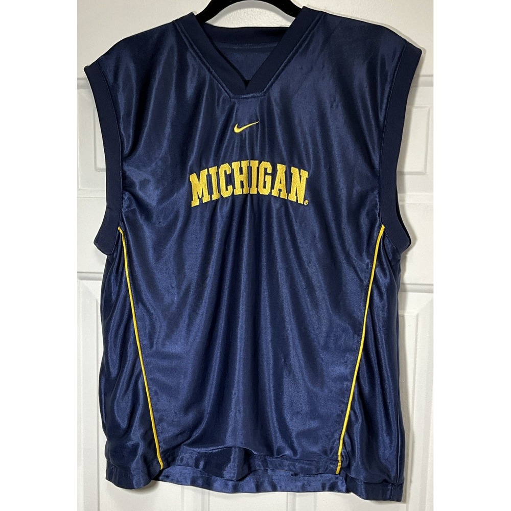 Nike NCAA Michigan Wolverines Reversible Practice Basketball Jersey Men's XL